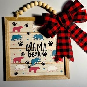 Mama Bear Hanging wooden decoration
Wooden